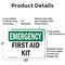 Signmission First Aid Kit, 10 in W x Rectangle, Aluminum OS-2PACK-EM-A-710-L-10376 - alternate 2